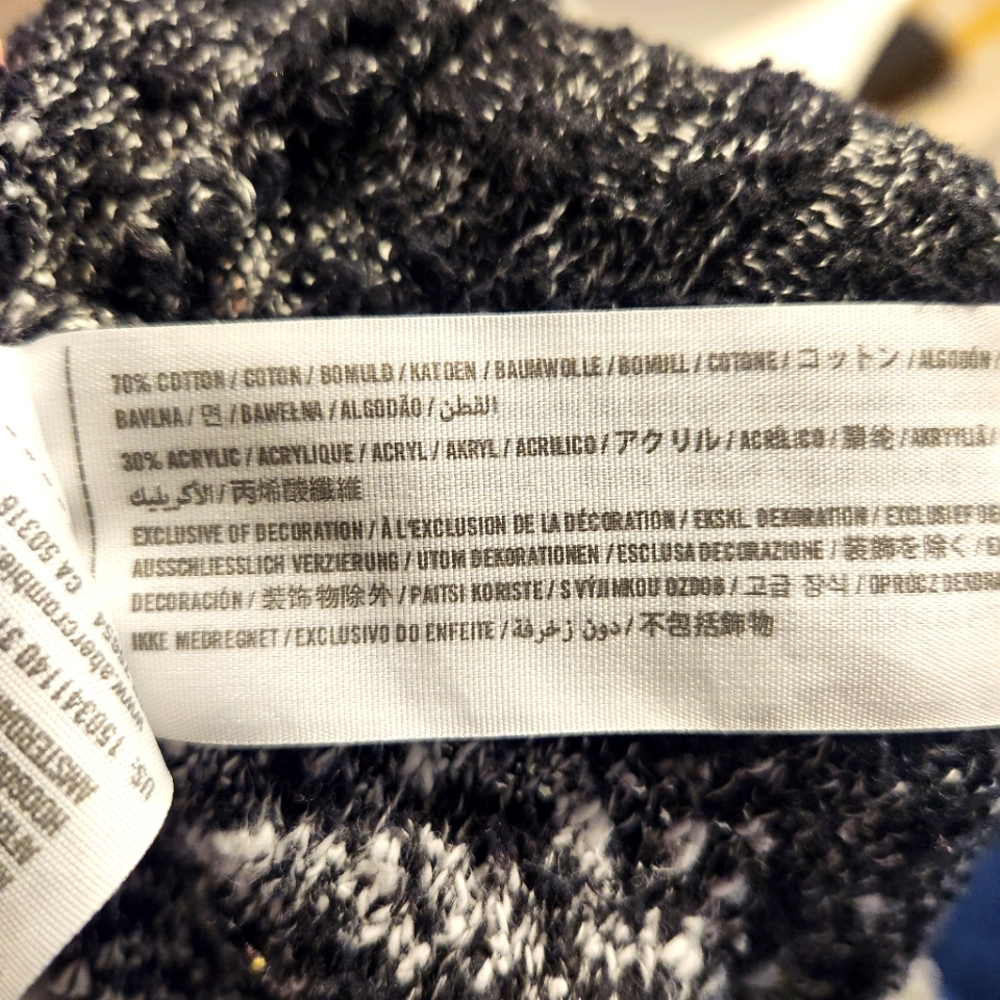 Abercrombie & Fitch Black & Grey Oversized Cardigan - Women's XS/S - Picture 6 of 6